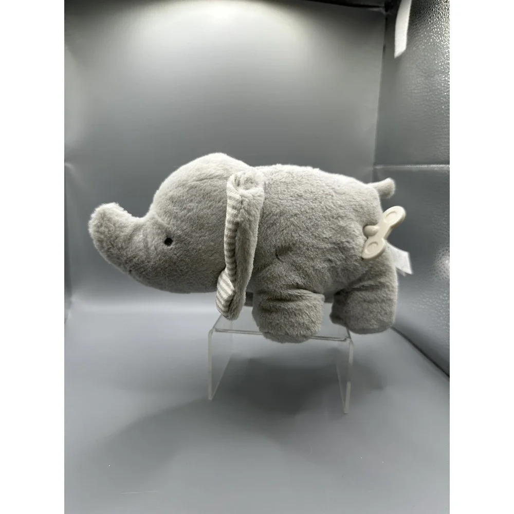 Carter's Elephant Musical Plush Wind Up Gray Stripe 9